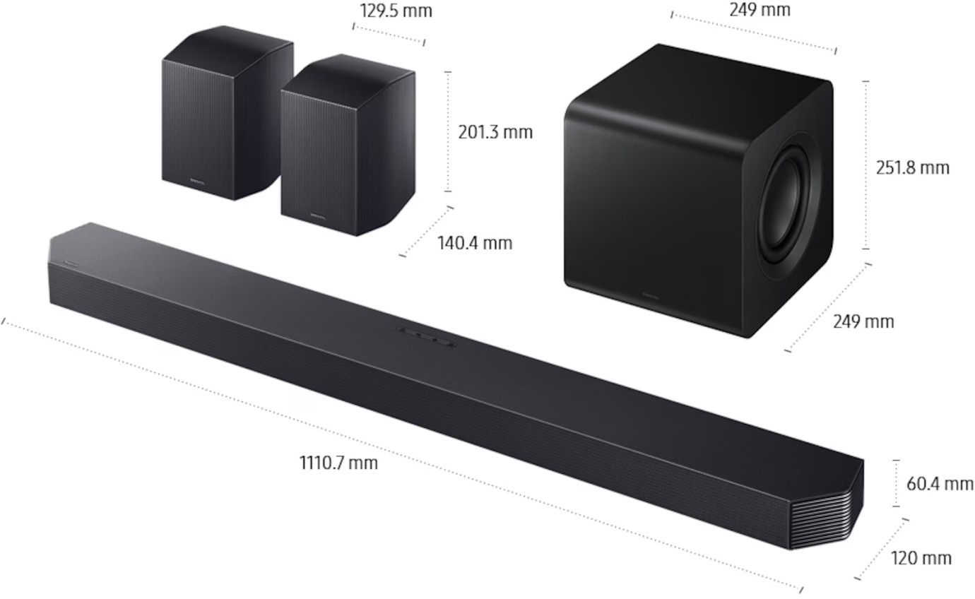 Samsung 9.1.4ch Q-Series Soundbar with Subwoofer & Rear Speakers HWQ930HXY