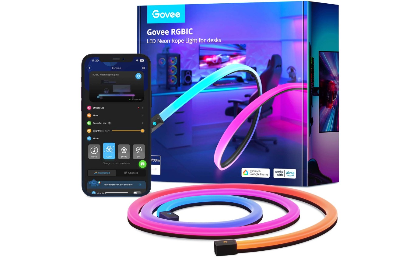 Govee Gaming Table Neon Rope RGBIC 3m H61C3ED1