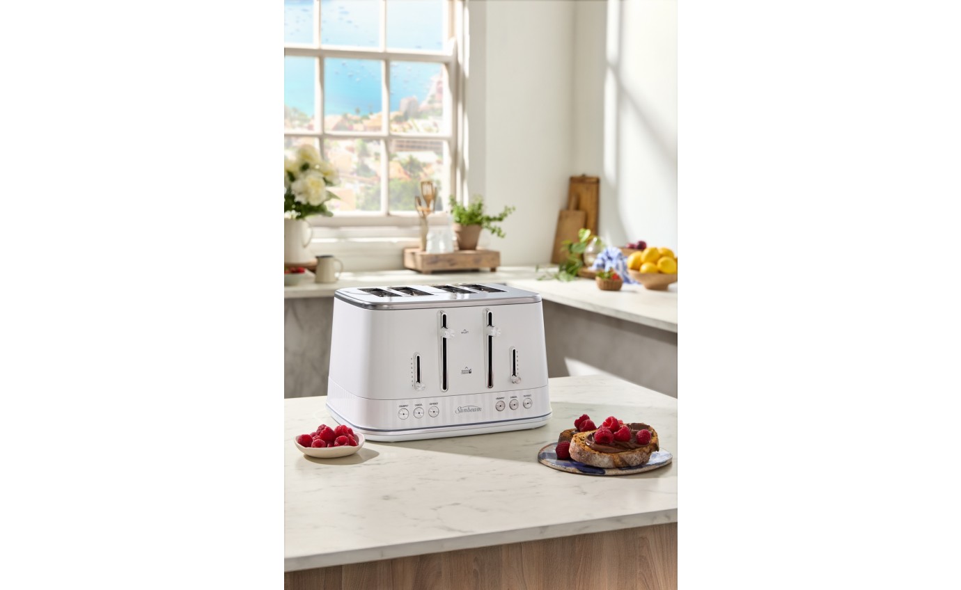 Sunbeam French Riviera Collection 4 Slice Toaster (White) TAM8104WH