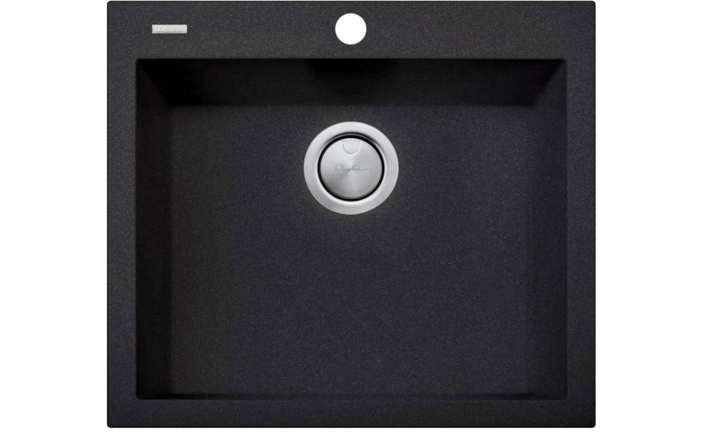 Oliveri Black Large Bowl Topmount Sink MO7711TH