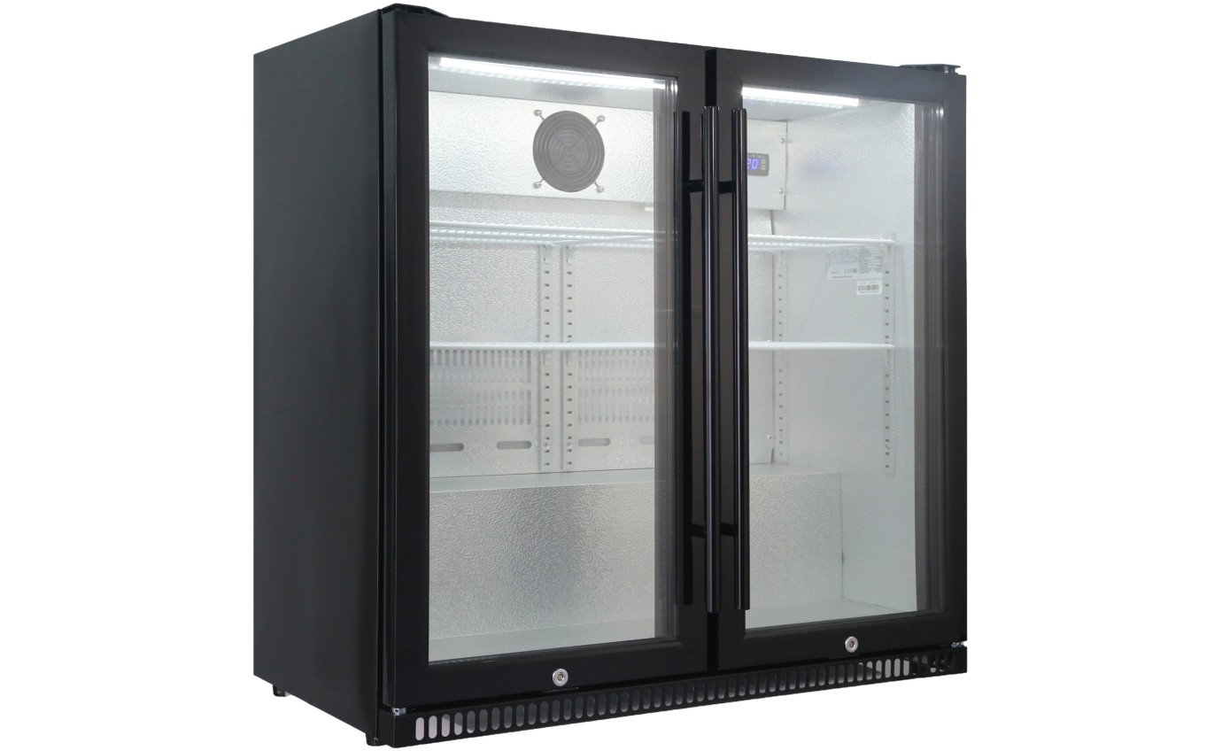 Teco 210L Double Door Backbar Bar Fridge (Black) TBF210BBABAH