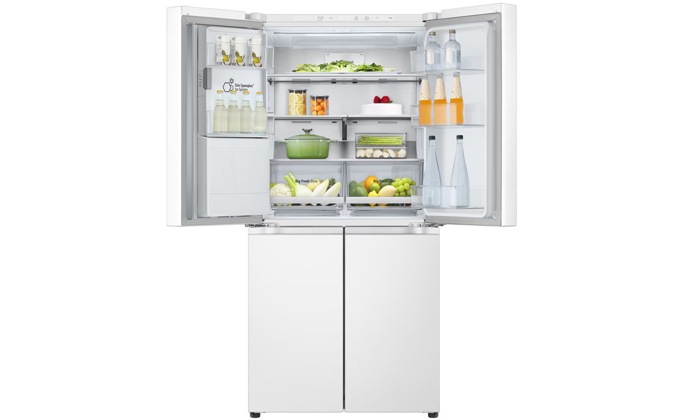 LG 506L Quad Door Fridge (White) GFL500MWH