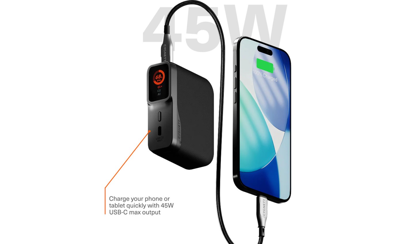 Cygnett Encore 45W Power Bank 10K (Graphite) 11901351072