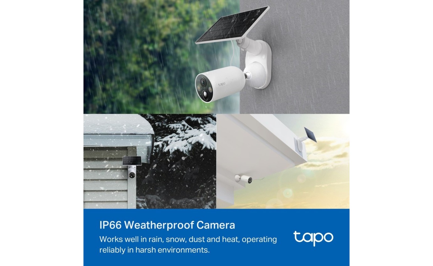 Tapo 2K 4MP Smart Wire-Free Solar-Powered Security Camera Kit TAPOC425KIT