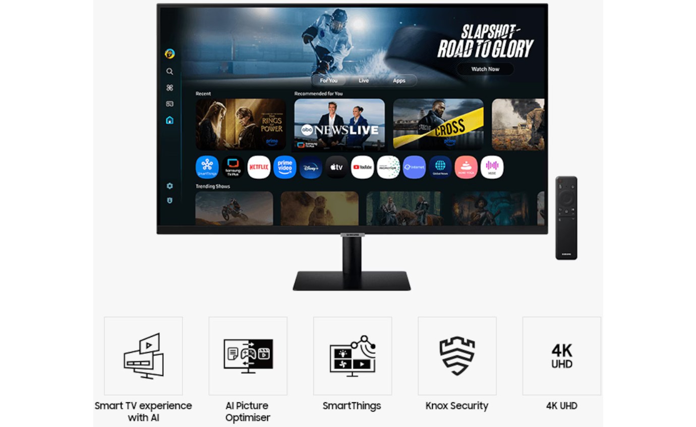 Samsung 32 inch M7 M70F 4K Smart Monitor with Remote LS32FM700UEXXY