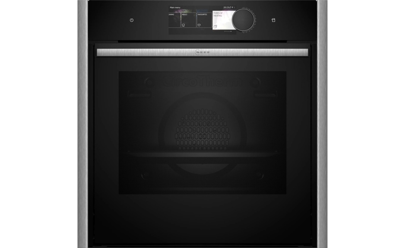 Neff 60cm N 90 Built-in Pyrolytic Oven with Added Steam Function (Metallic Silver) B69VY7MY0AMS