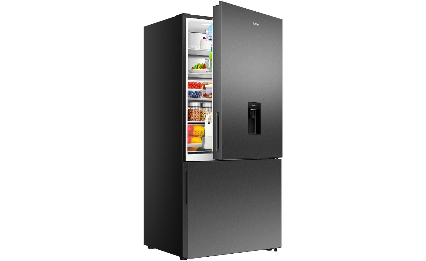Hisense 500L Bottom Mount Fridge (Dark Stainless) HRBM500TBW