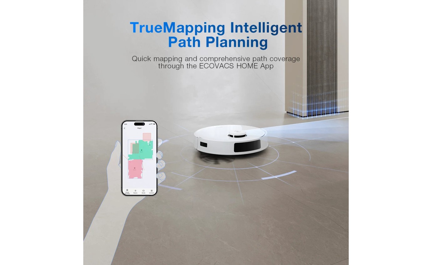 Ecovacs Deebot N20 Pro Plus Bagless Robot Vacuum & Mop (White) DKX55PLUS