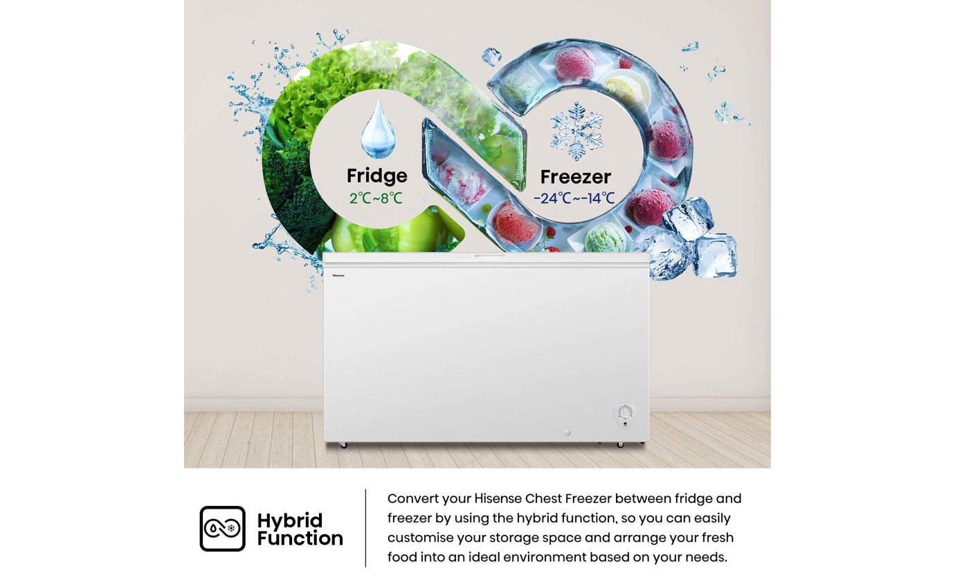 Hisense 440L Hybrid Chest Freezer HRCF439