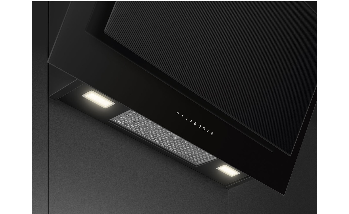 Smeg 90cm Linea Vertical Rangehood (Midnight Black) KV194B3