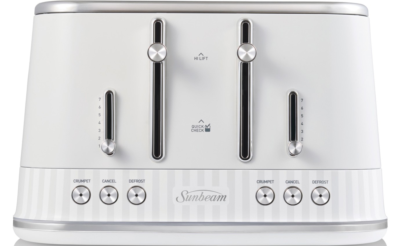 Sunbeam French Riviera Collection 4 Slice Toaster (White) TAM8104WH