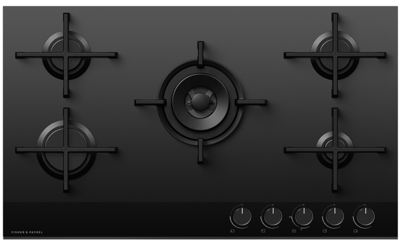 Fisher & Paykel 90cm Series 9 5 Burner Gas Cooktop, LPG CG905DLPGB4