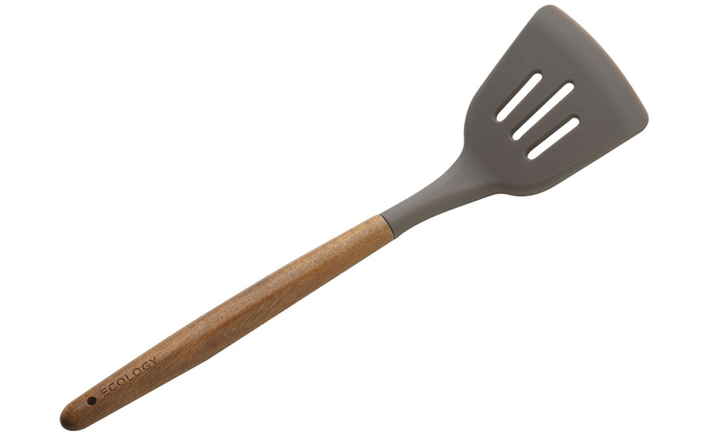 Ecology Acacia & Silicone Slotted Spatula EC1081