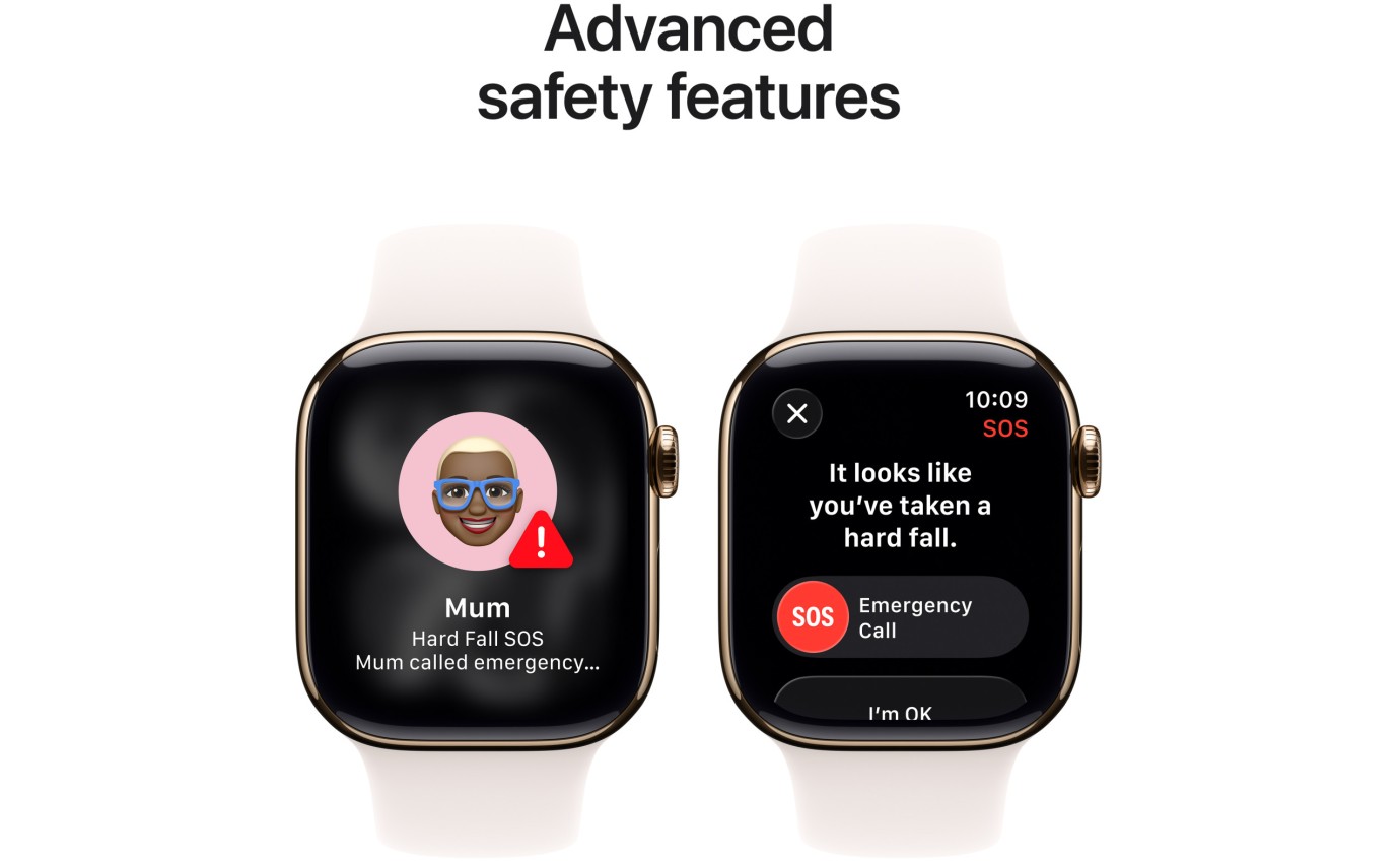 Apple Watch Series 11 GPS + Cellular 42mm Gold Titanium Case with Light Blush Sport Band (S/M) MF8W4XA