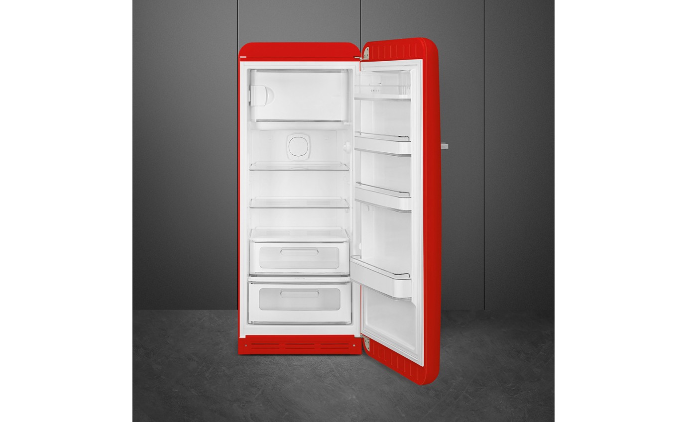 Smeg 270L 50s Style Retro Single Door Fridge (Red) FAB28RRD5AU