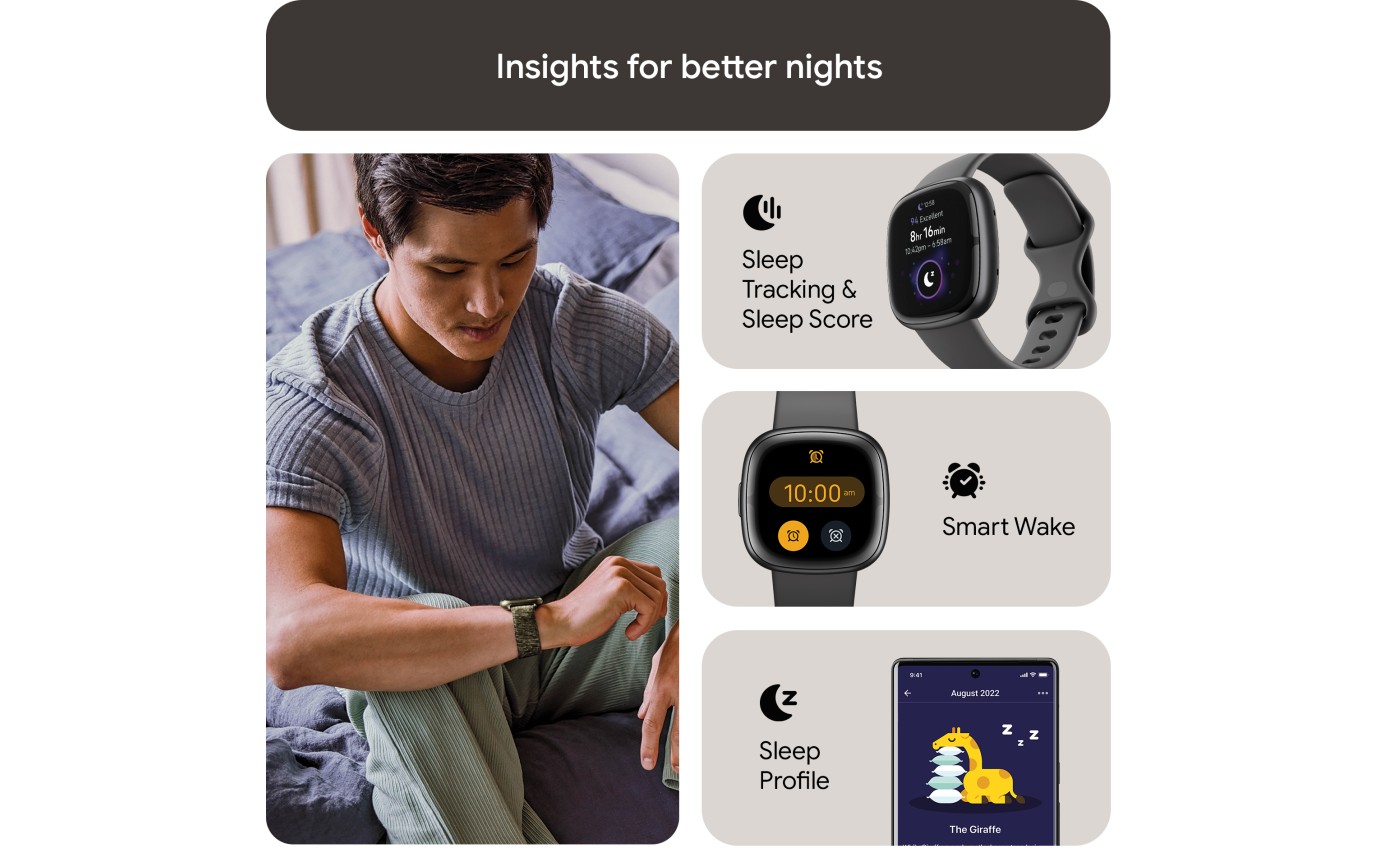 Fitbit Sense 2 Smartwatch (Graphite) FB521BKGBFRCJK