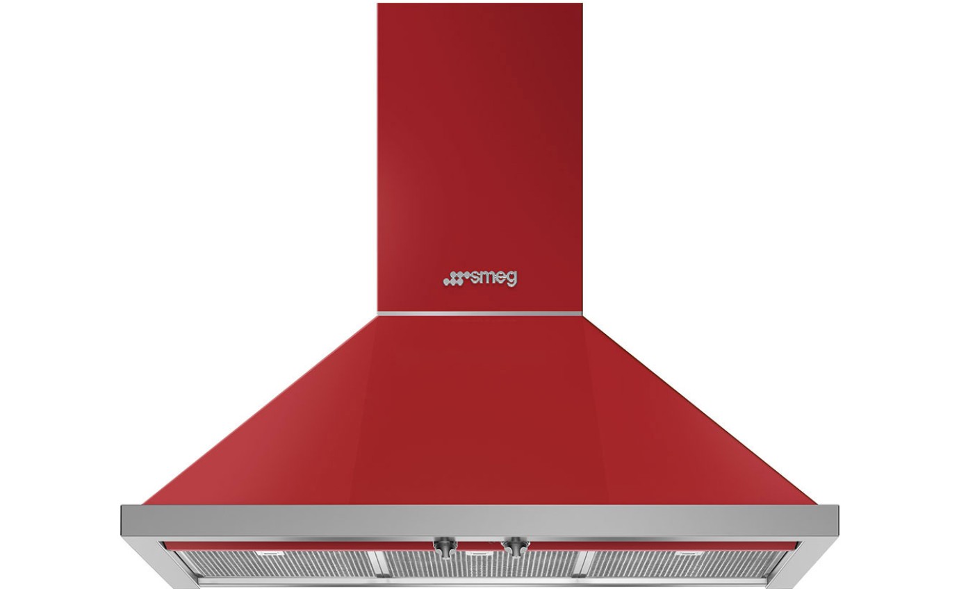 Smeg 90cm Portofino Wallmount Rangehood KPFA9RD