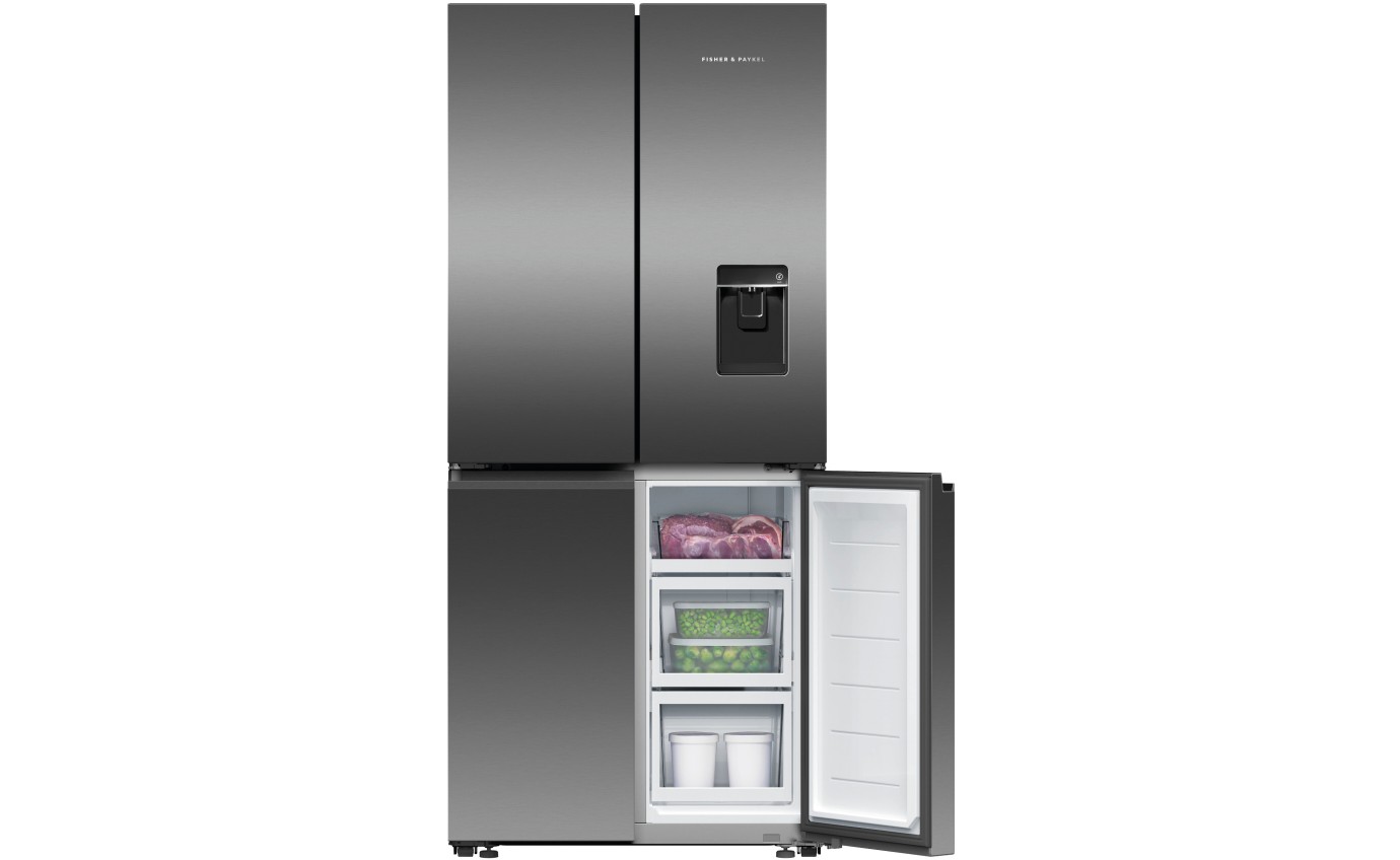 Fisher & Paykel 498L Series 7 Quad Door Refrigerator Freezer, Ice & Water RF500QNUB1