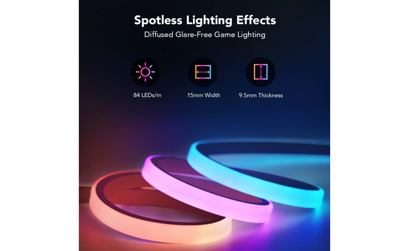 Govee Gaming Table Neon Rope RGBIC 3m H61C3ED1