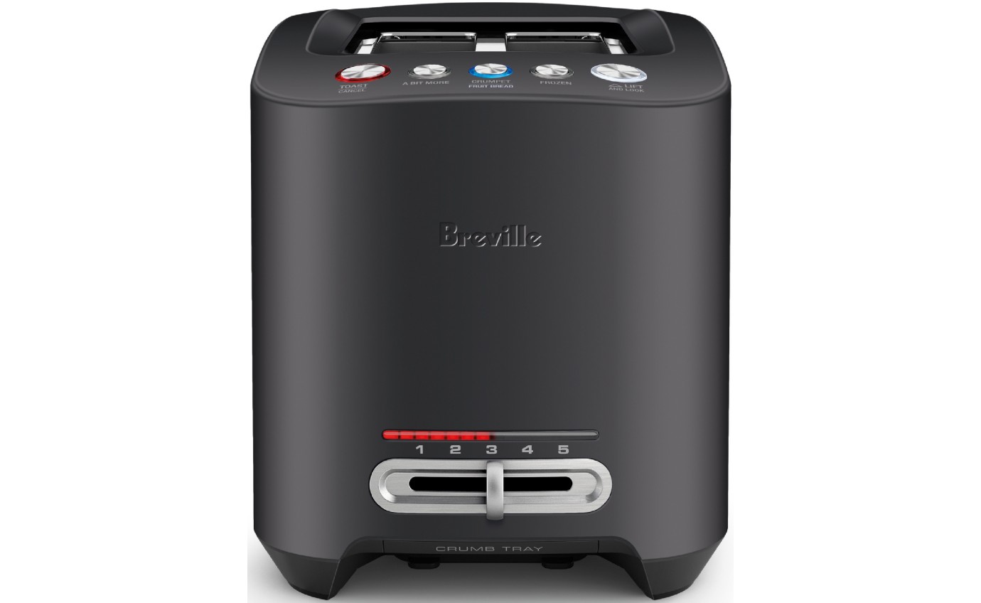 Breville The Smart 2 Slice Toaster (Black Truffle) BTA825BTR