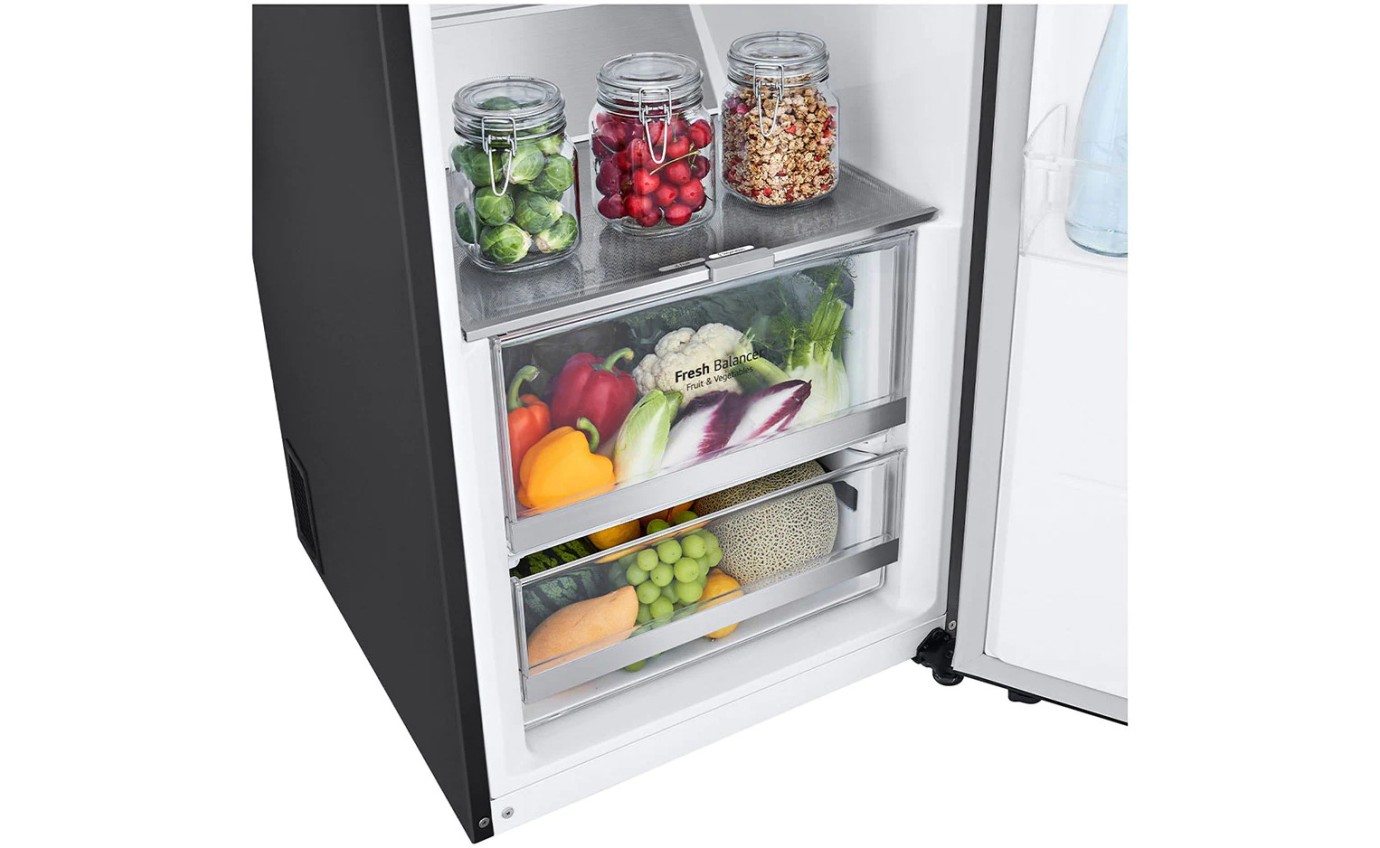 LG 386L Pigeon Pair Single Door Fridge (Matte Black) GPR386MBL