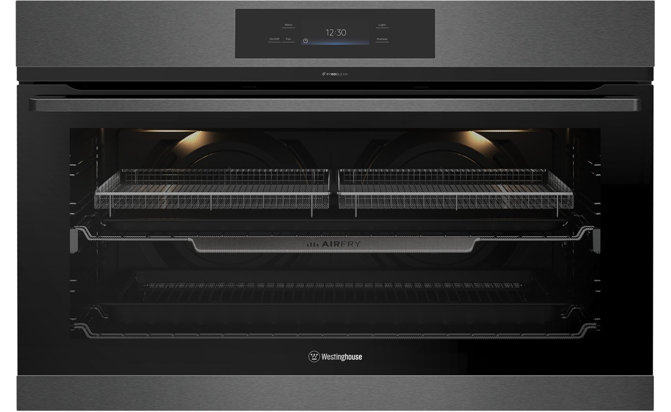 Westinghouse 90cm Multifunction PyroClean Oven with SteamBake (Dark Stainless Steel) WVEP9917DD