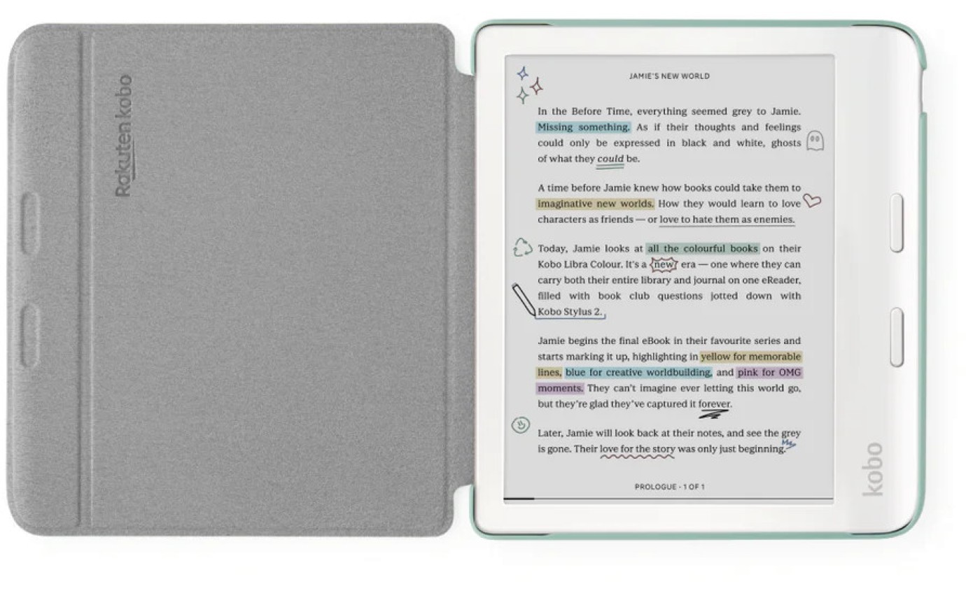 Kobo Libra Colour Basic SleepCover (Garden Green) N428ACGROPU