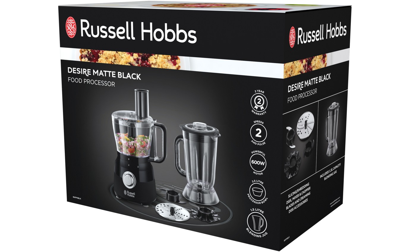 Russell Hobbs Desire Food Processor (Matte Black) RHFP5BLK