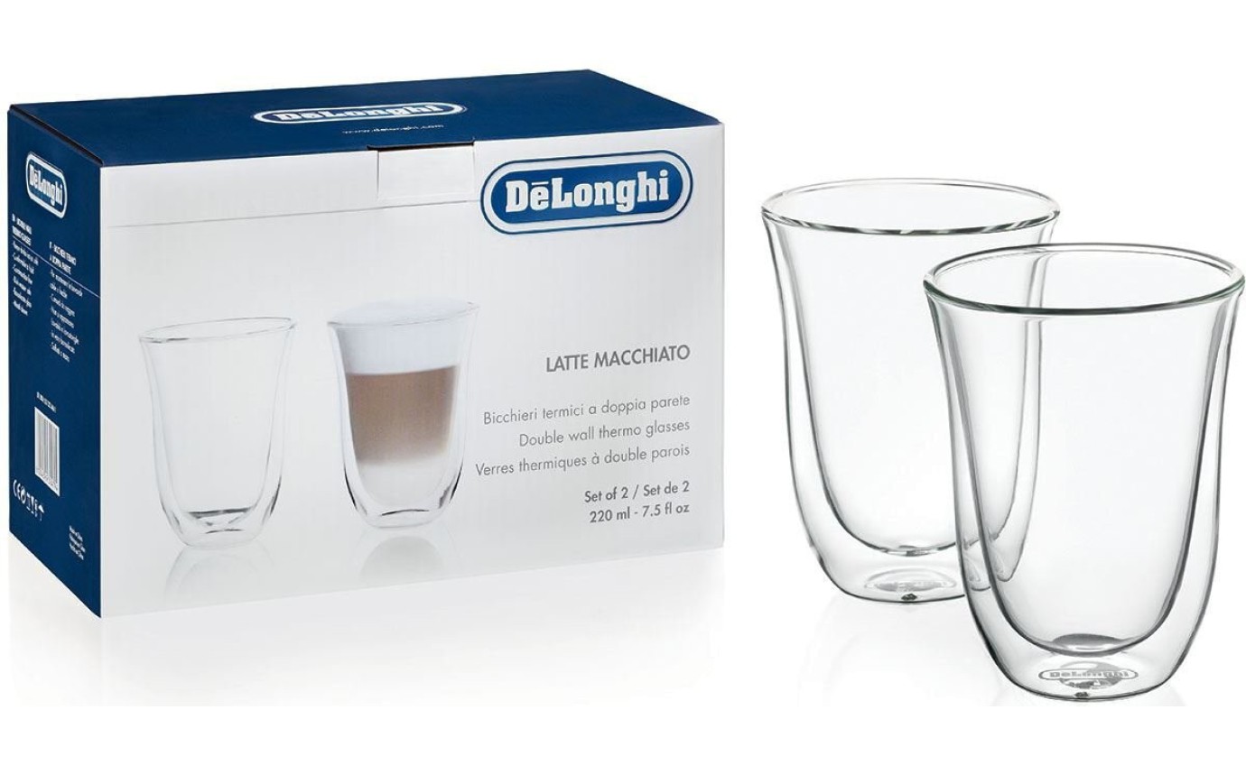 DeLonghi Latte Macchiato Glasses 220ml DBWALLLATTE