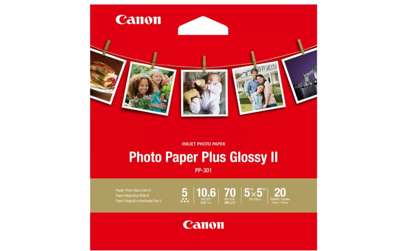 Canon 5 inchx5 inch Glossy Photo Paper (20 Sheets) PP3015X520
