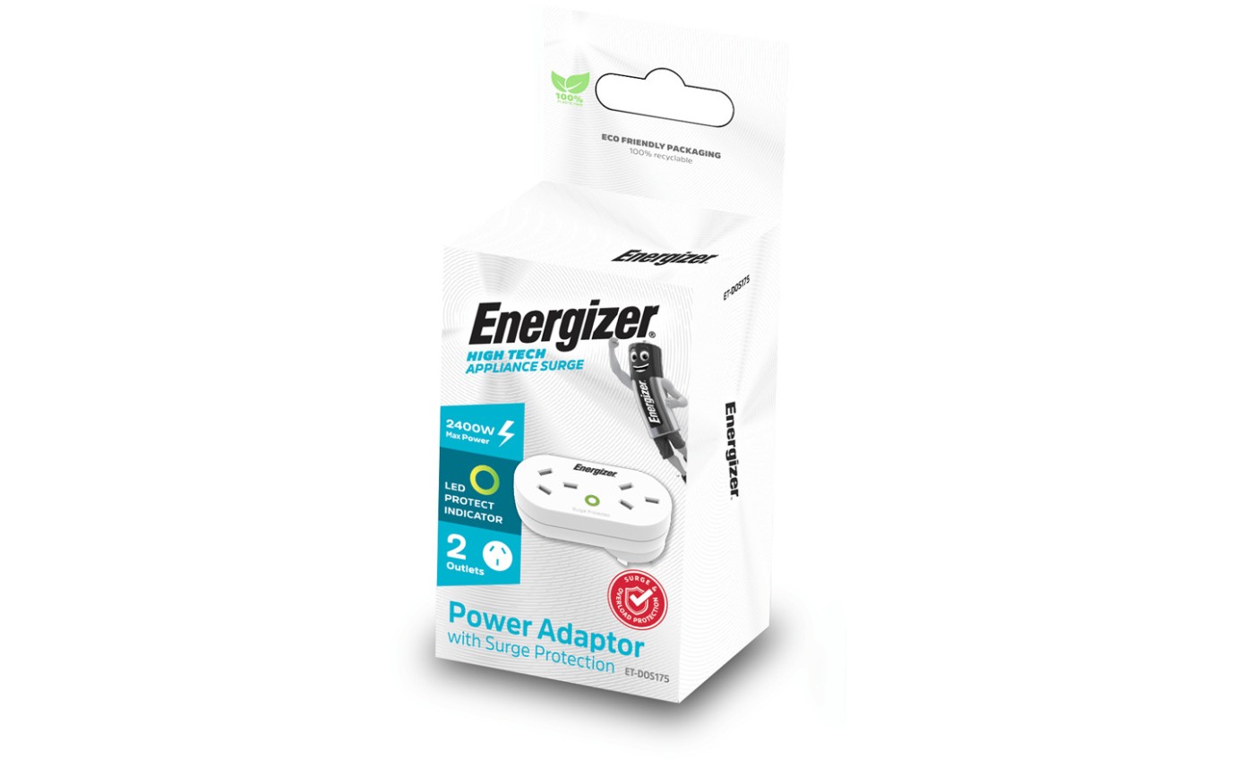 Energizer Power Adaptor with Surge Protection ETDOS175