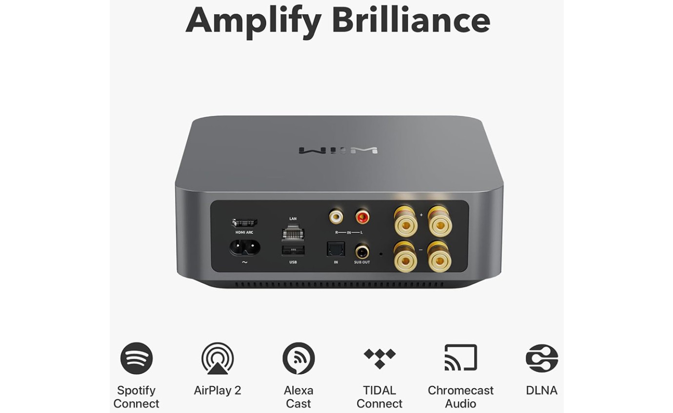 WiiM Amp Multiroom Stereo Streaming Amplifier (Space Grey) WIIMAMPSG