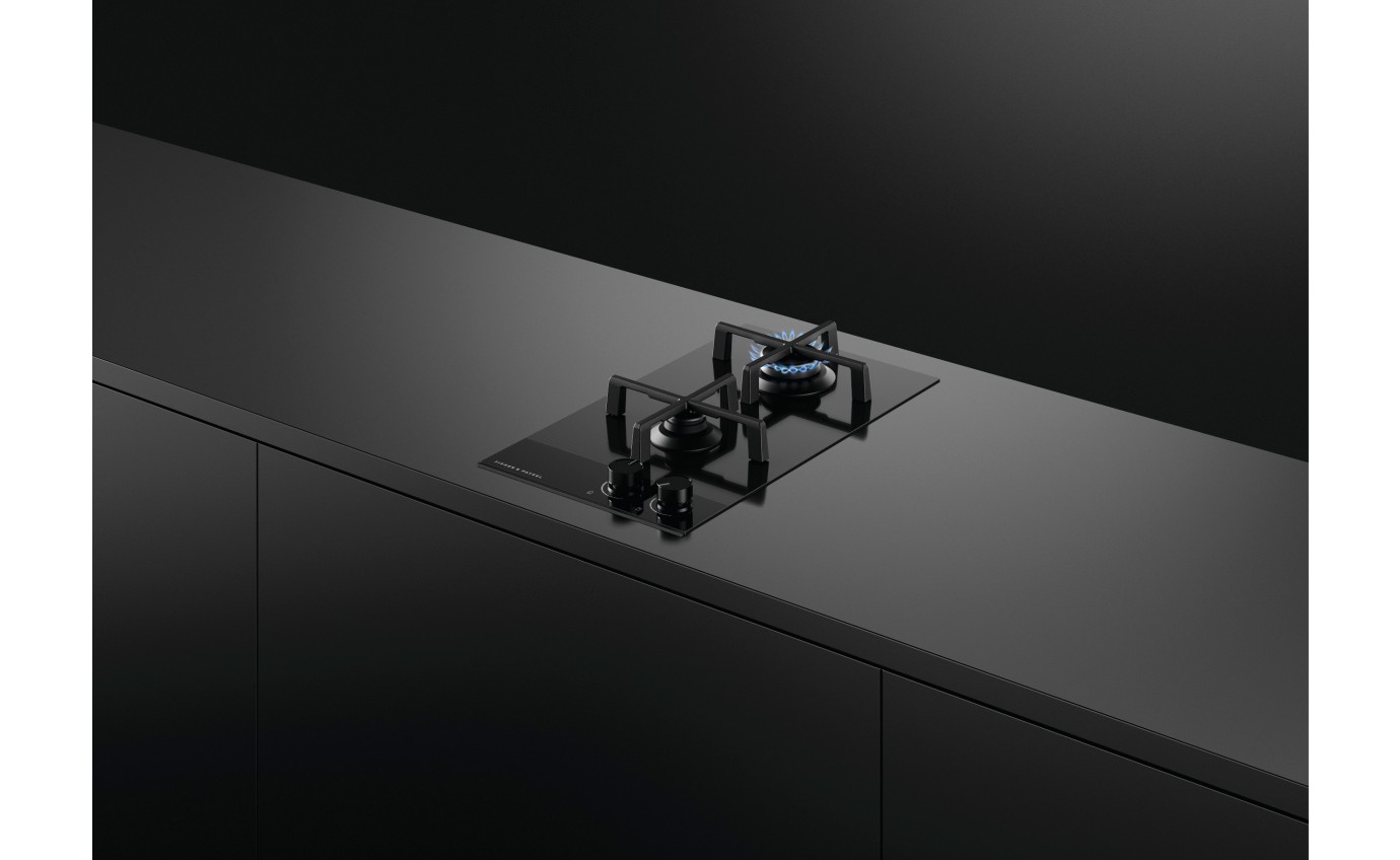 Fisher & Paykel 30cm Series 9 2 Burner Gas Cooktop, LPG CG302DLPGB4