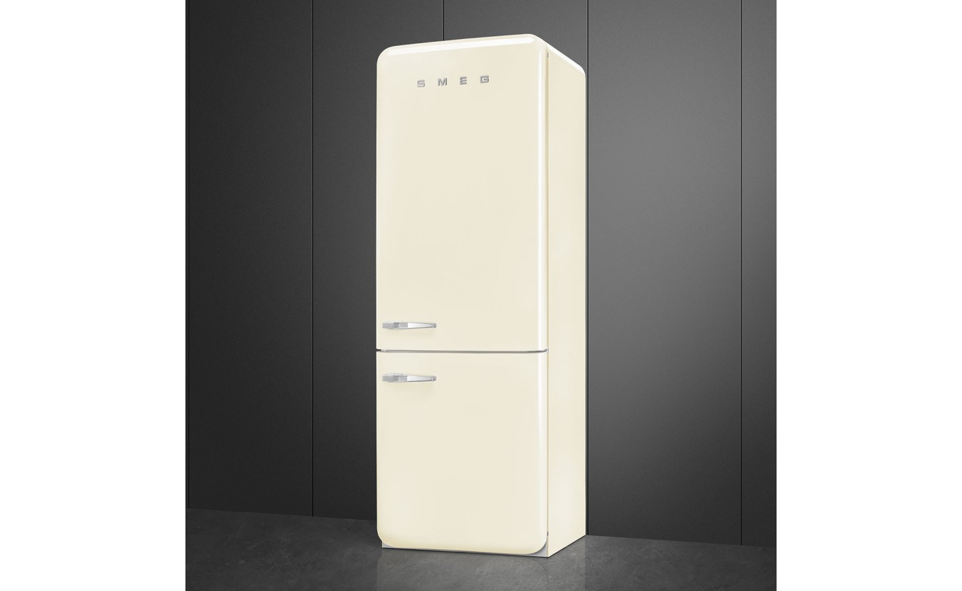 Smeg 481L 50s Style Retro Bottom Mount Fridge (Cream) FAB38RCR5AU