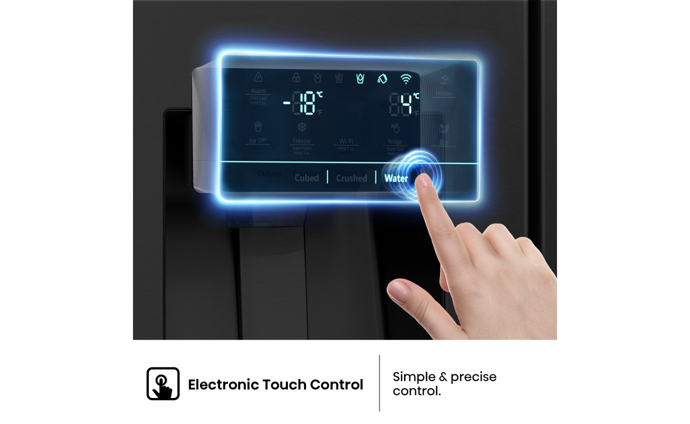 Hisense 632L Side by Side Fridge (Black) HRSBS633BW