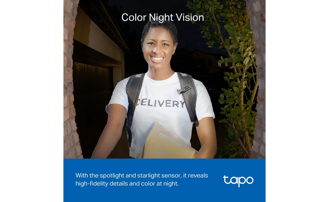 Tapo 2K Wireless Video Doorbell with Hub TAPOD230S1