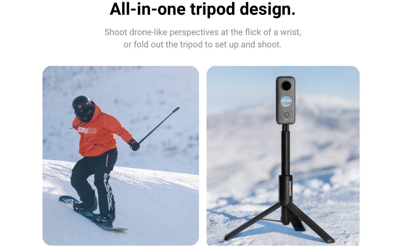 Insta360 2-in-1 Invisible Selfie Stick + Tripod INSTAONEX209