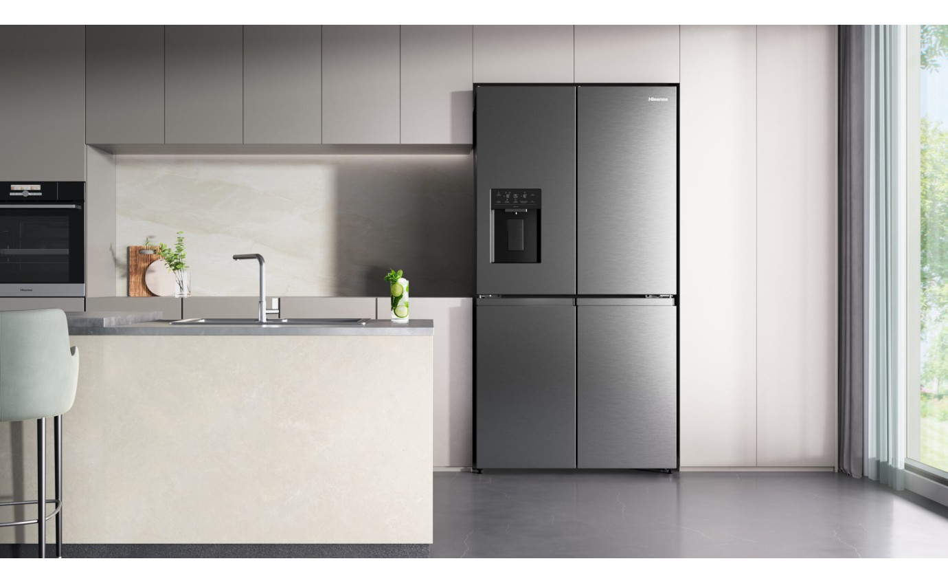 Hisense 640L PureFlex French Door Fridge (Dark Stainless Steel) HRCD640TBW
