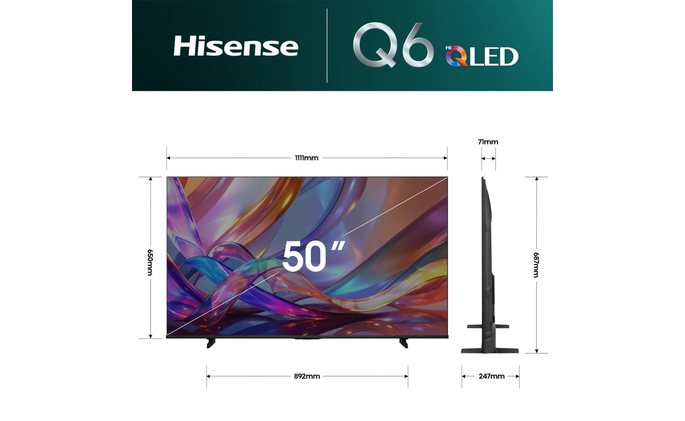 Hisense 50 inch Q6S Hi-QLED 4K Smart TV 50Q6SAU