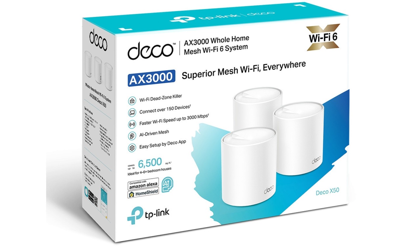 Deco AX3000 Whole Home Mesh WiFi 6 System (3 Pack) DECOX503PACK