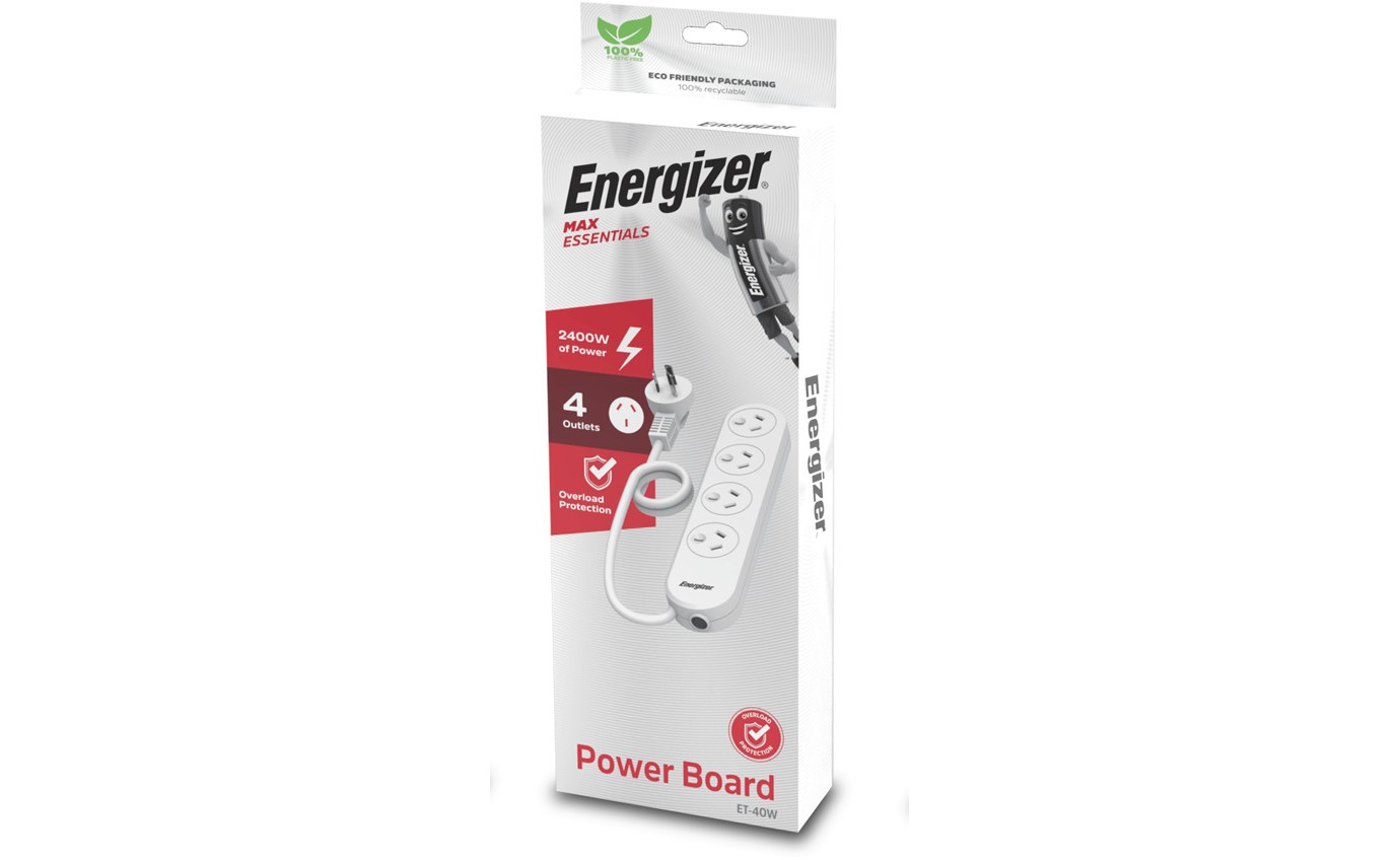 Energizer 4 Outlet Power Board ET40W