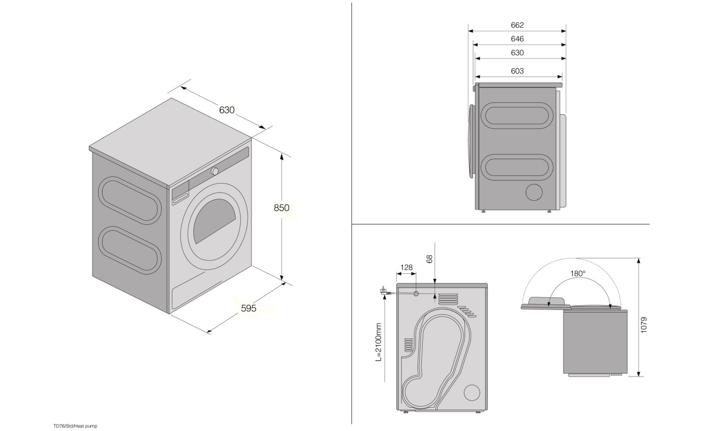 Asko 8kg Heat Pump Tumble Dryer (White) T108HW