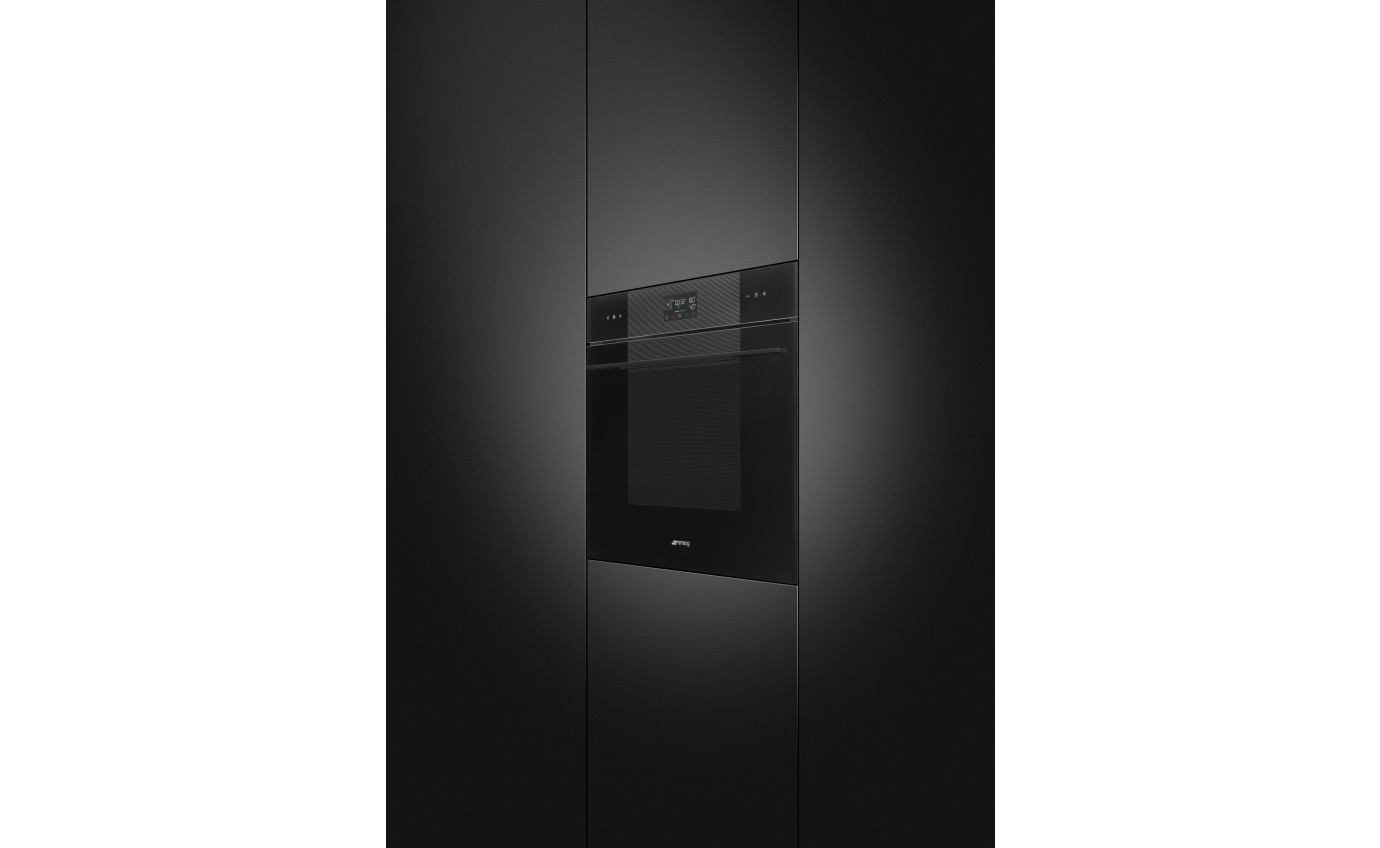 Smeg 60cm Linea Galileo Pyrolytic Oven with Added Steam - Midnight Black SOPA6102S2PB3