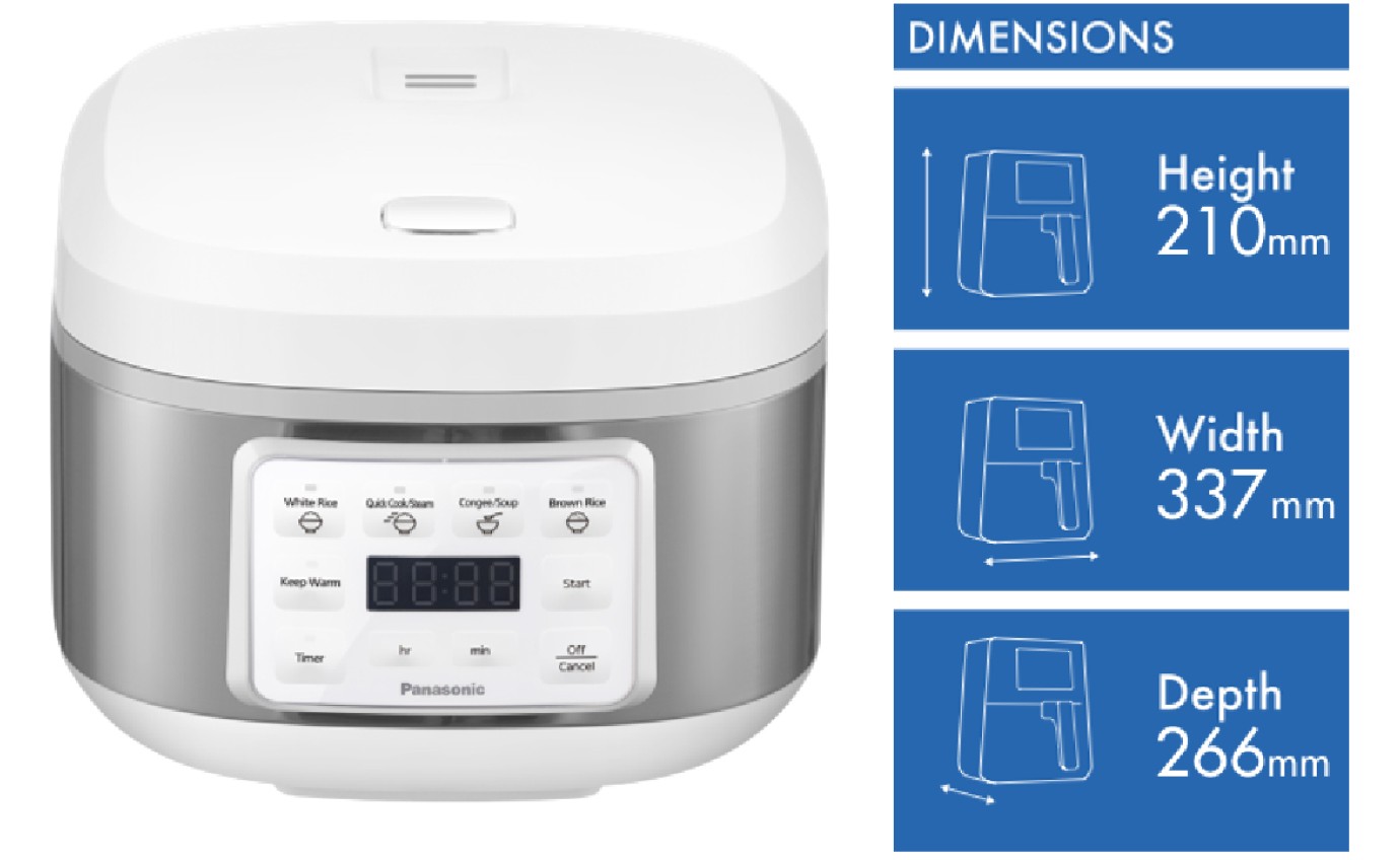 Panasonic 8 Cup Rice Cooker SRDA152WST