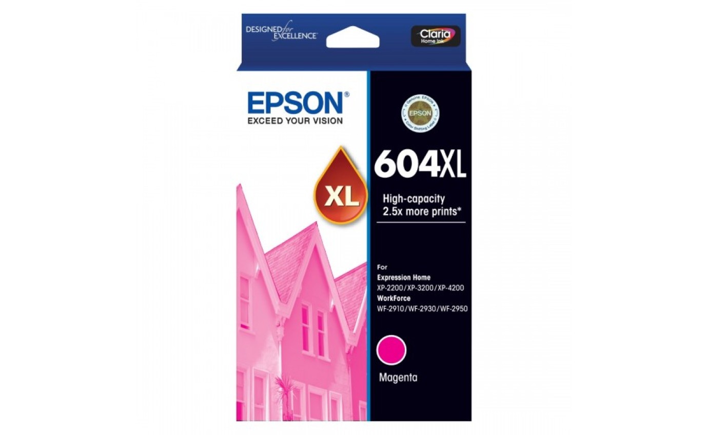 Epson 604XL High Yield Ink Cartridge (Magenta) T10H392