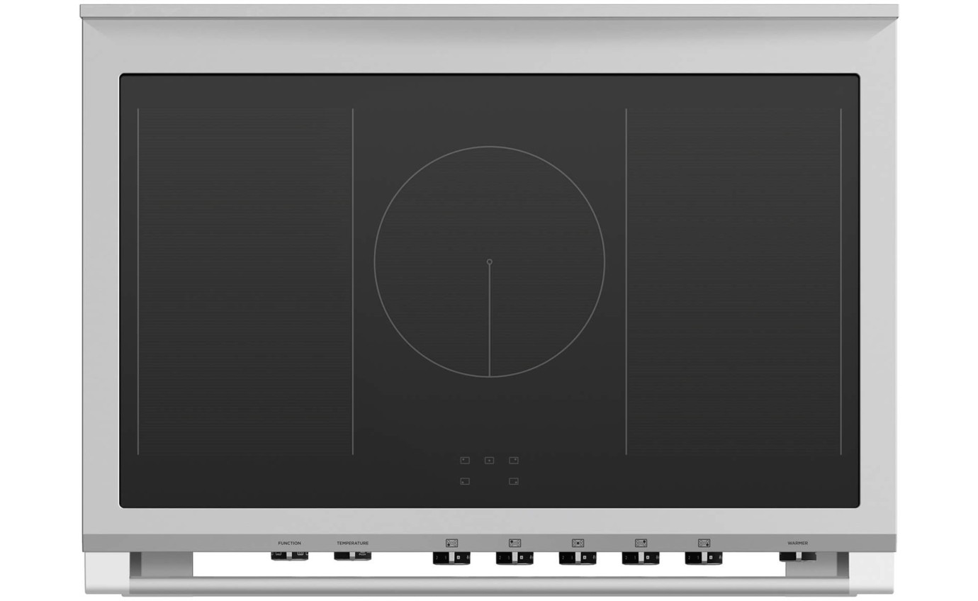Fisher & Paykel 90cm Series 9 Classic 5 Zone Induction Pyrolytic Cooker, 2 SmartZones OR90SCI6W1