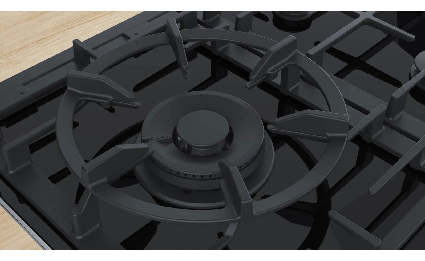 Bosch 90cm Gas on Glass Cooktop (Black) PRS9A6L70A