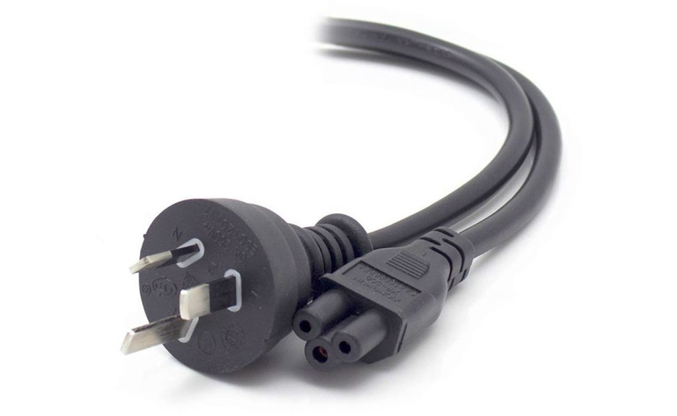 ALOGIC Mains Plug to 3 Pin IEC C5 (2m) MFAUS3PC502RBLK