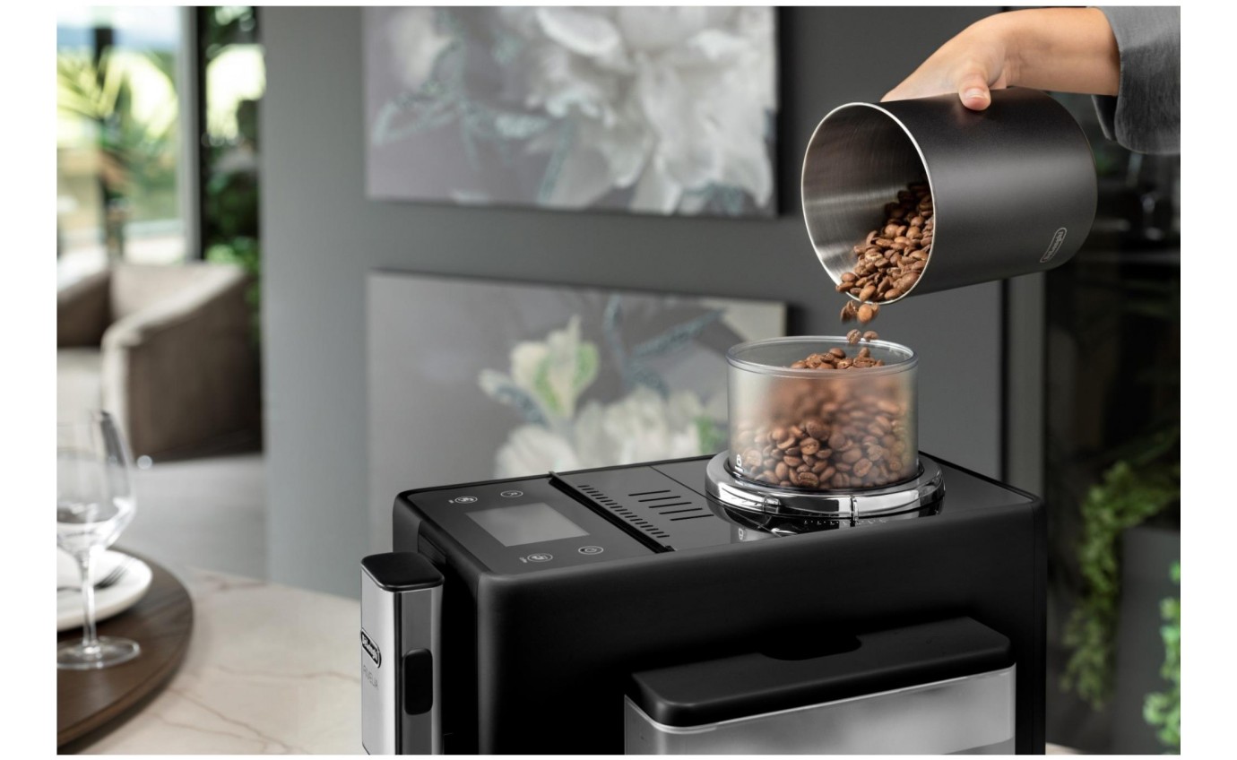 DeLonghi Rivelia Fully Automatic Coffee Machine (Onyx Black) EXAM44055B