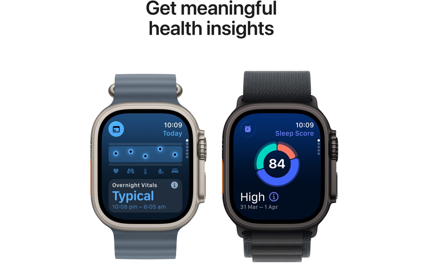 Apple Watch Ultra 3 49mm Natural Titanium Case with Light Blue Alpine Loop (Large) MEWP4XA